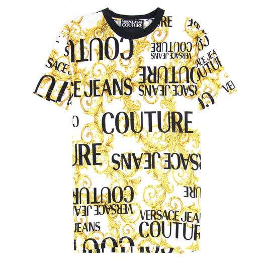 Versace Jeans Couture Logo Baroque Print T-shirt White 003