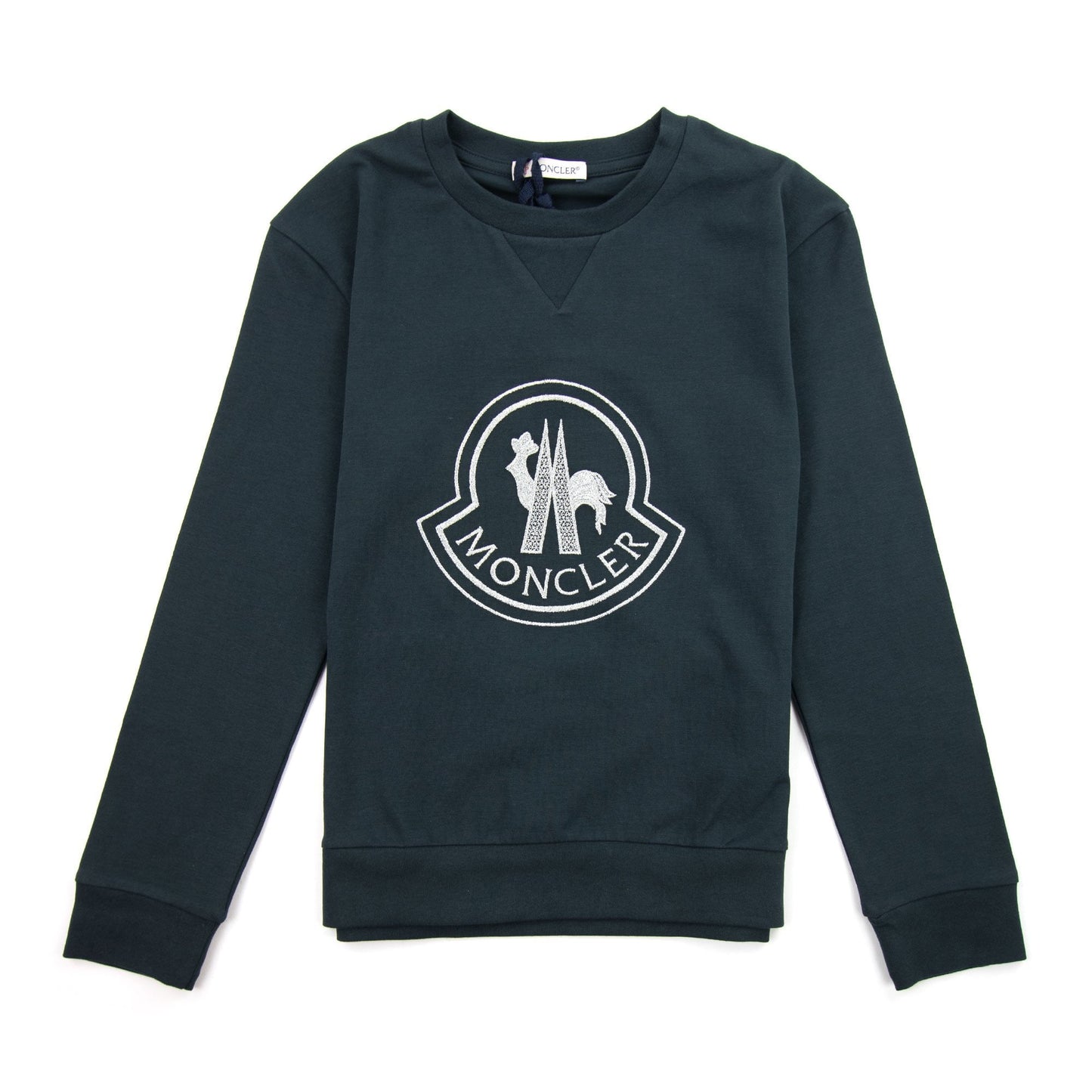 Moncler Junior Maglia Metallic Logo L/s T-shirt Black 999