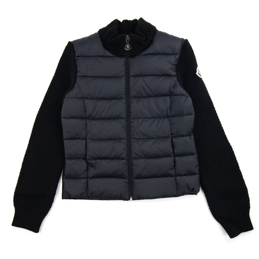 Moncler Junior Maglia Tricot Cardigan Black 999
