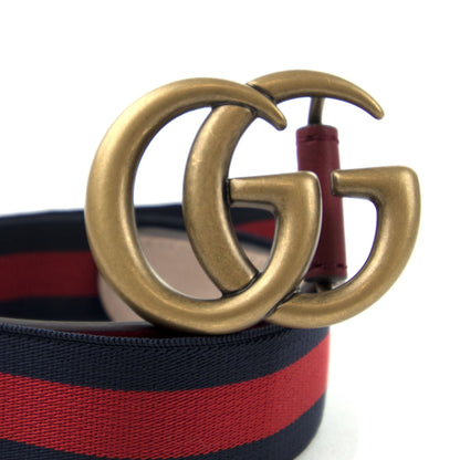 Gucci Junior Double GG Belt Red/Blue Web