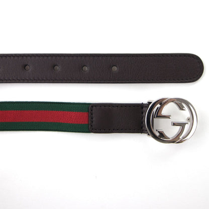 Gucci Junior Elastic Web Belt Green