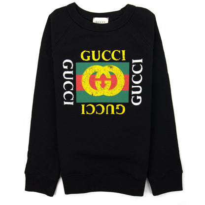 Gucci Junior Gucci Logo Sweatshirt Black 1060