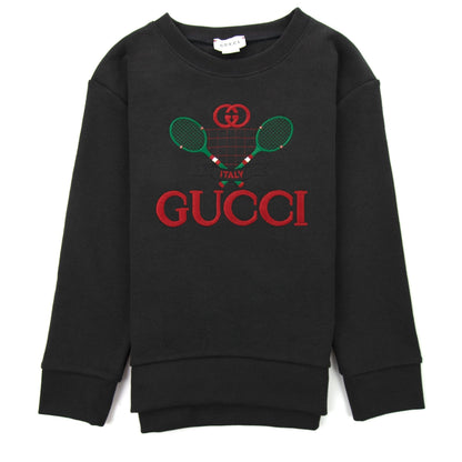 Gucci Junior Sweatshirt With Gucci Tennis 1073 Dark Grey