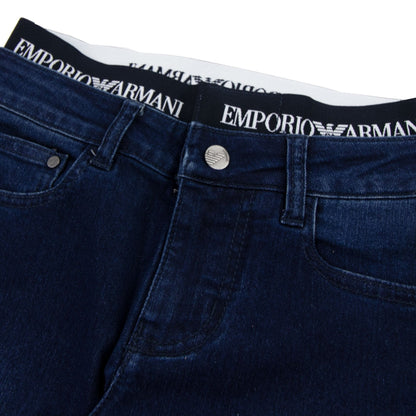 Emporio Armani Jnr J17 Logo Insert Jeans 0941 Denim Blue