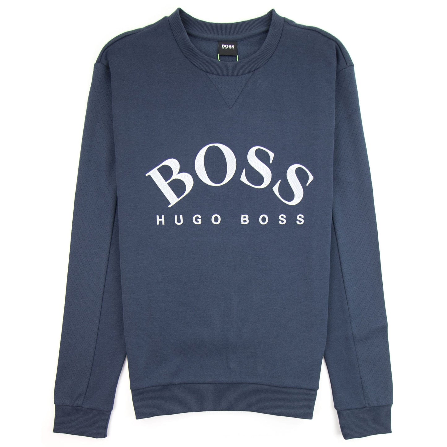 Hugo Boss Curved Logo Salbo Sweatshirt Navy