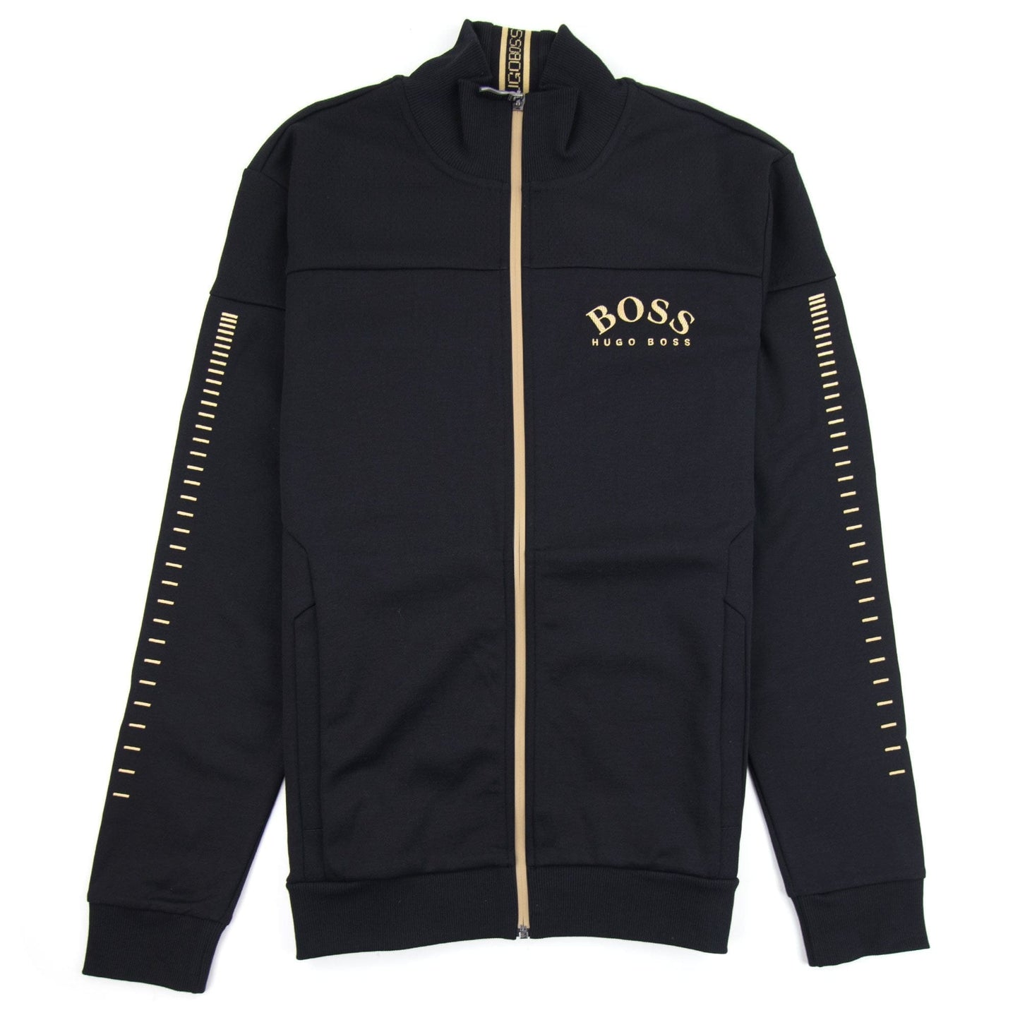 Hugo Boss Curved Logo Skaz Win Zip Up Sweat