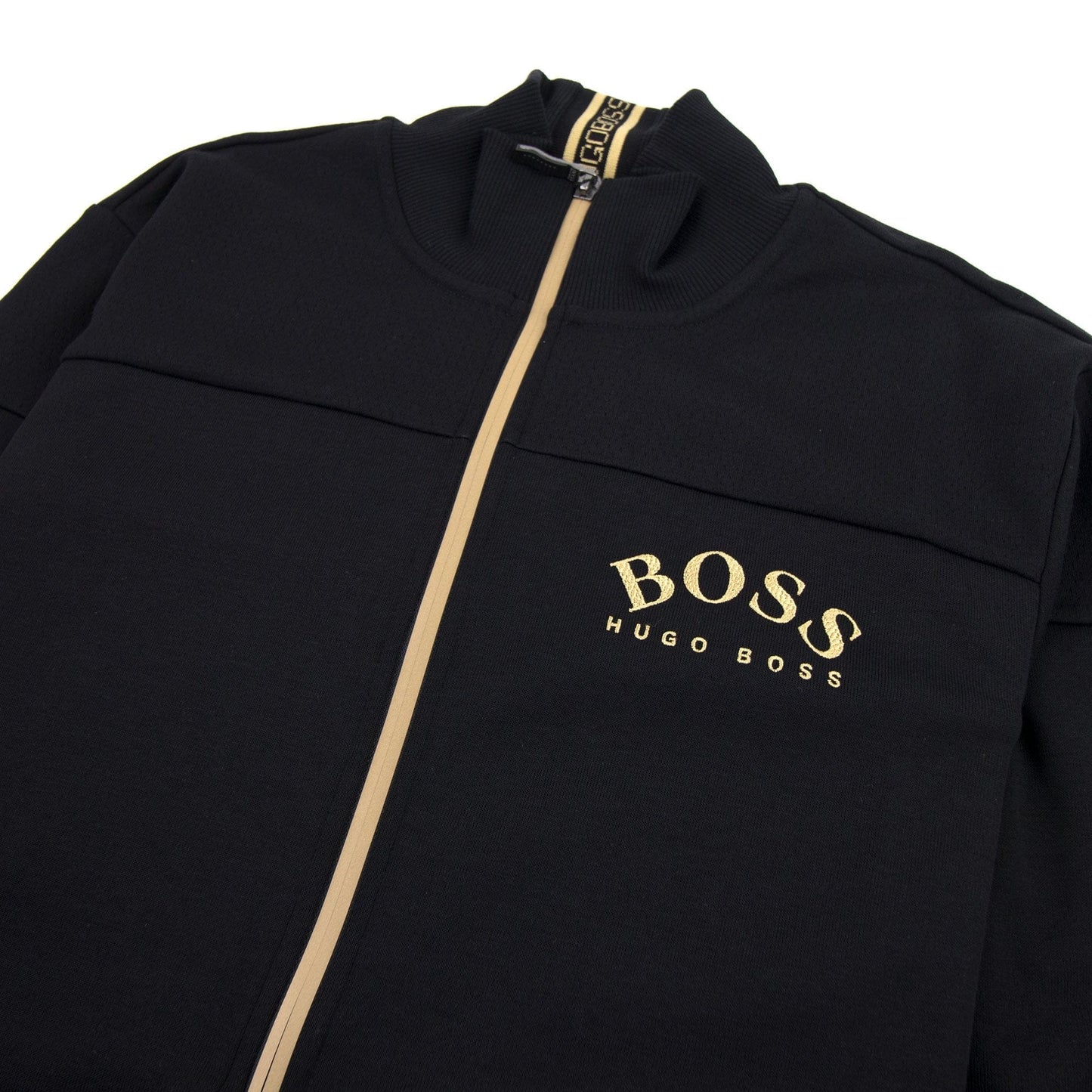 Hugo Boss Curved Logo Skaz Win Zip Up Sweat