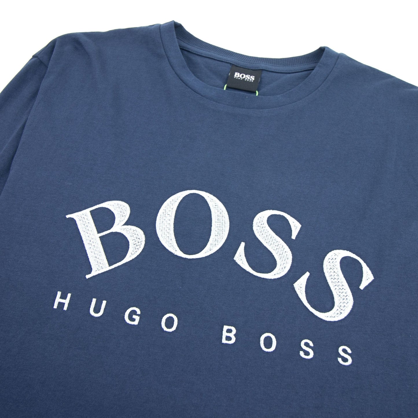 Hugo Boss Curved Embroidered Large Logo Togn LS T-Shirt