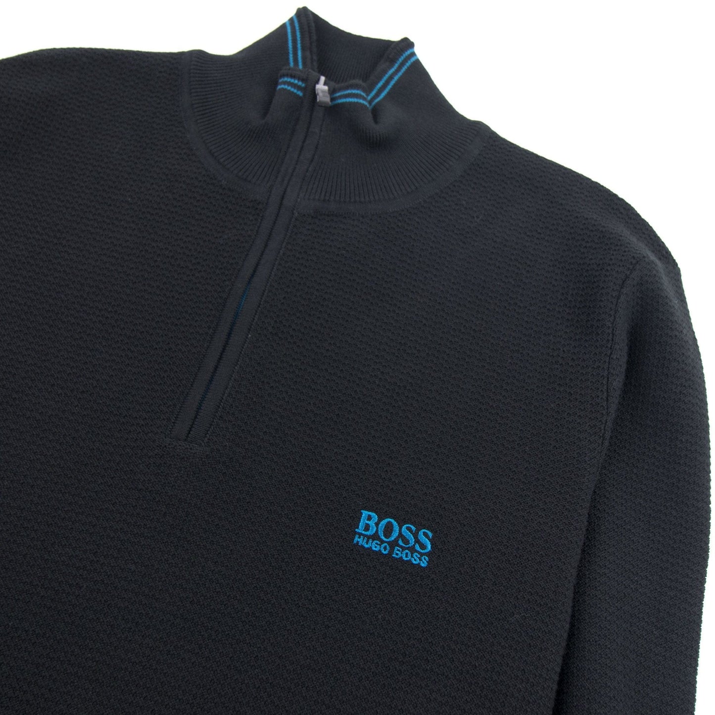 Hugo Boss Small Logo Quarter Zip Sweatshirt 001 Black