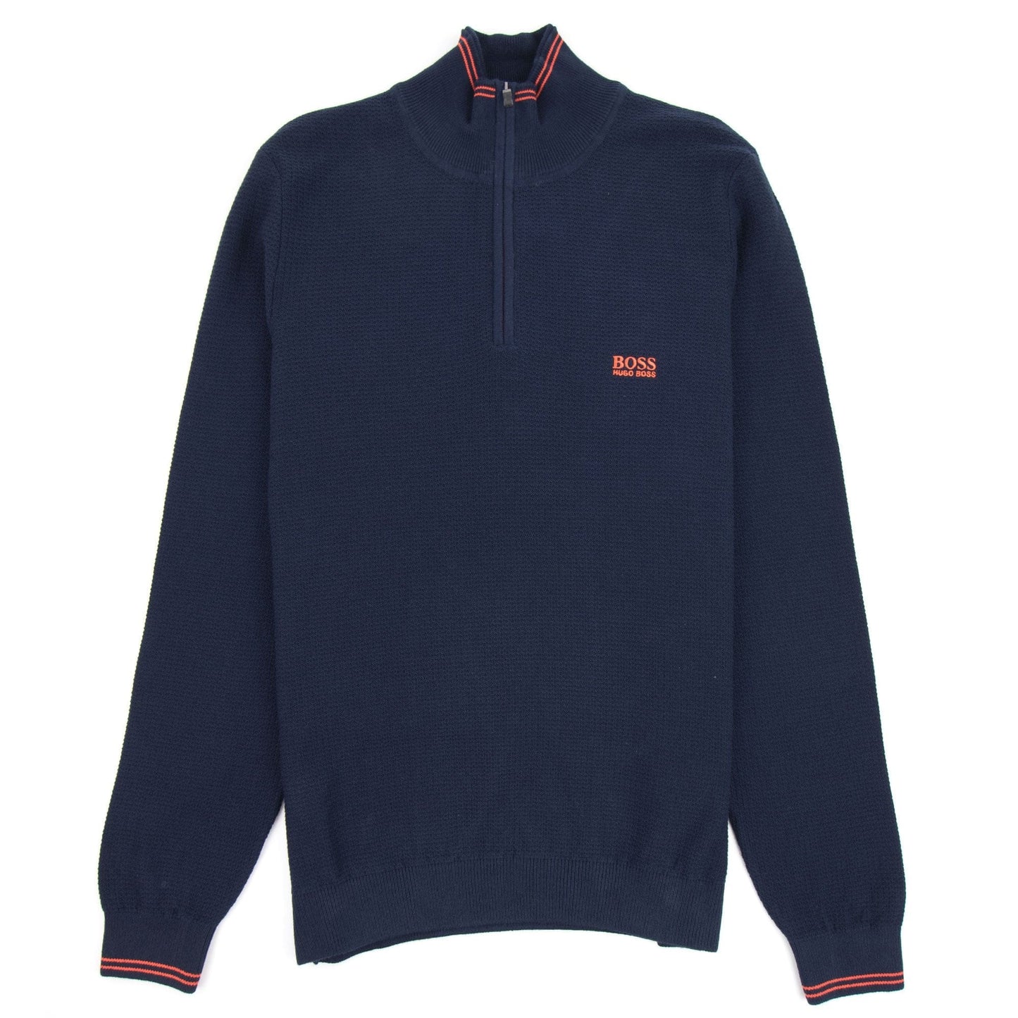 Hugo Boss Small Logo Quarter Zip Sweatshirt 410 Navy