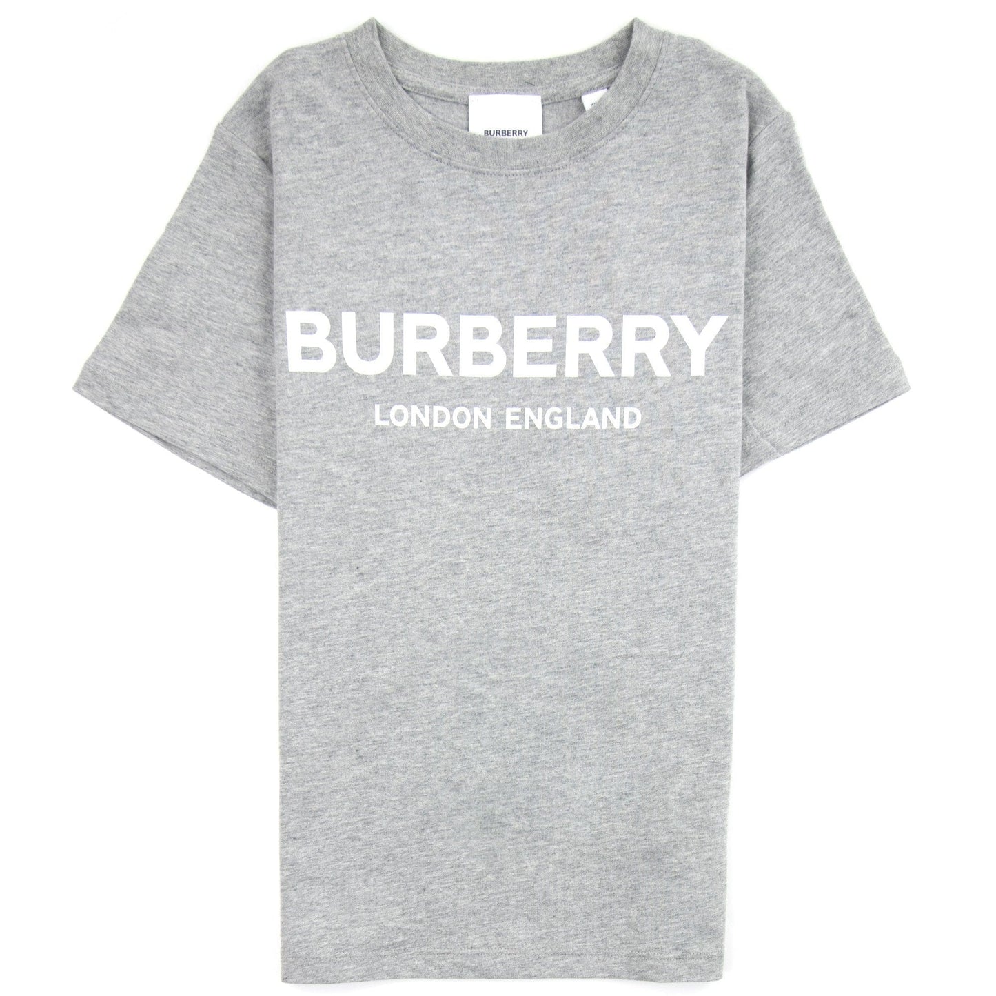 Burberry Children Branded Cotton T-shirt Grey Melange