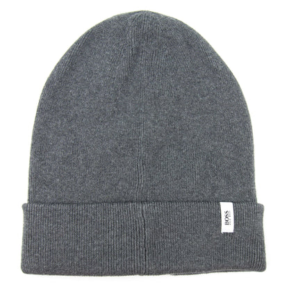 Hugo Boss Kids Square Logo Beanie Hat Grey