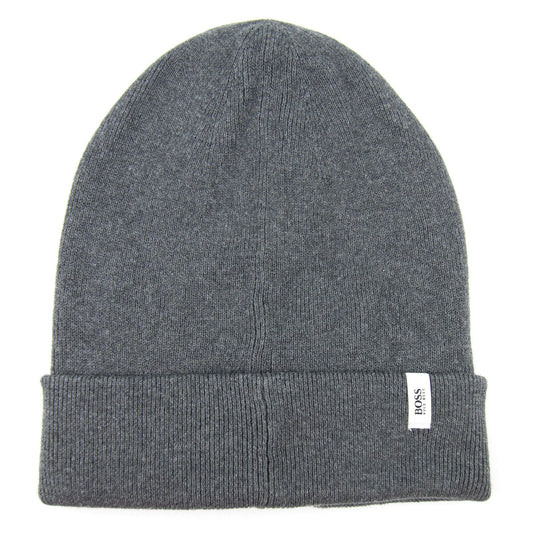Hugo Boss Kids Square Logo Beanie Hat Grey
