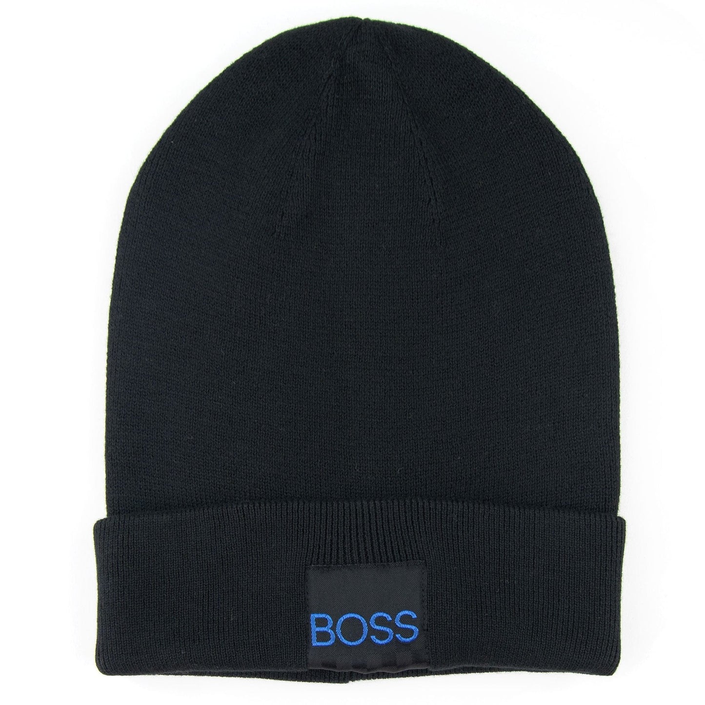 Hugo Boss Kids Square Logo Beanie Hat Black