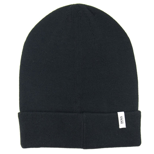 Hugo Boss Kids Square Logo Beanie Hat Black