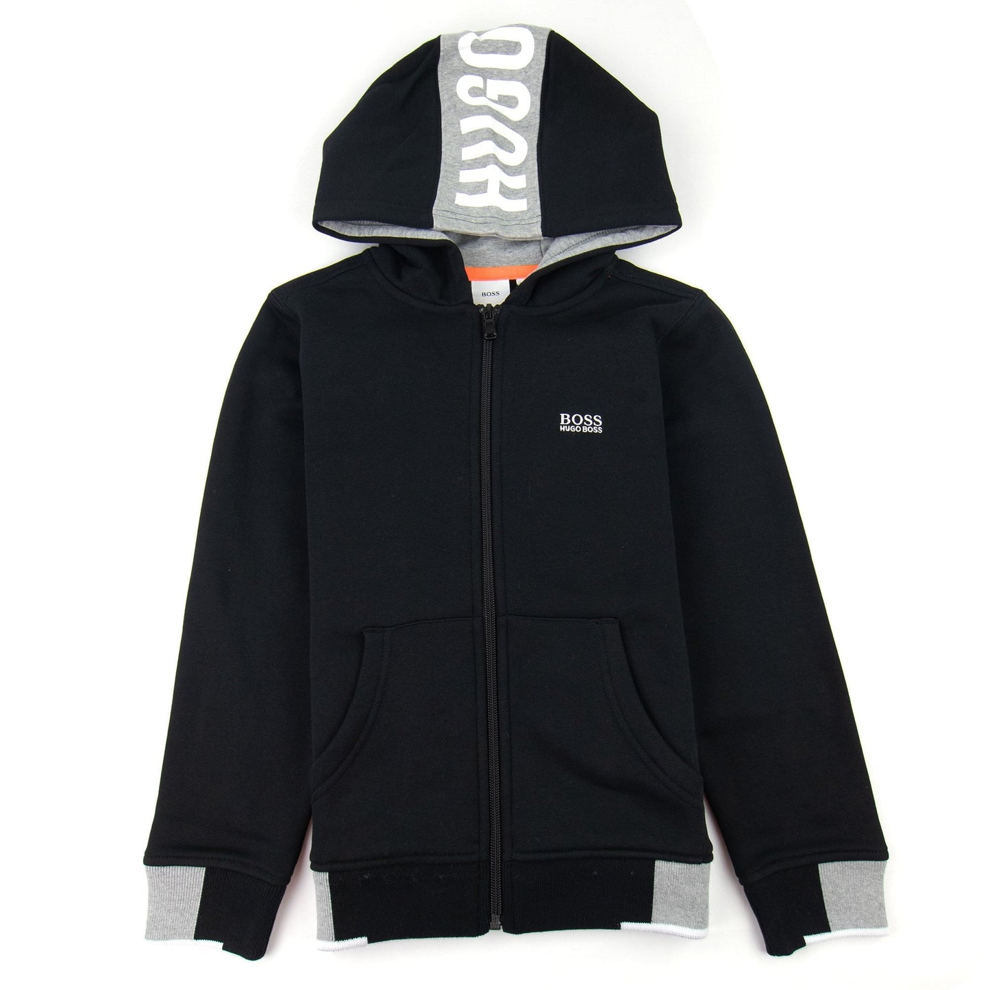 Hugo Boss Kids Zip Up Hoodie Black