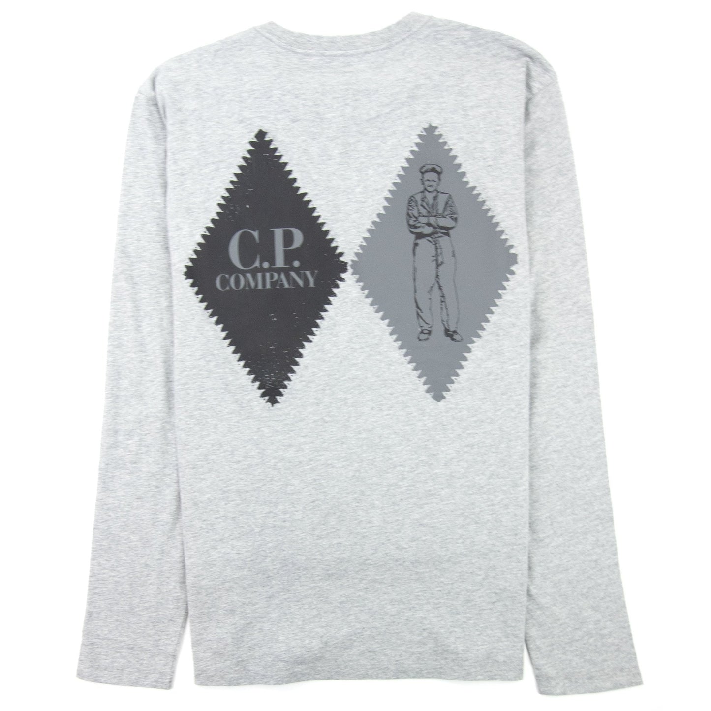 CP Company J Diamond Logo Long Sleeve T-shirt Grey M93