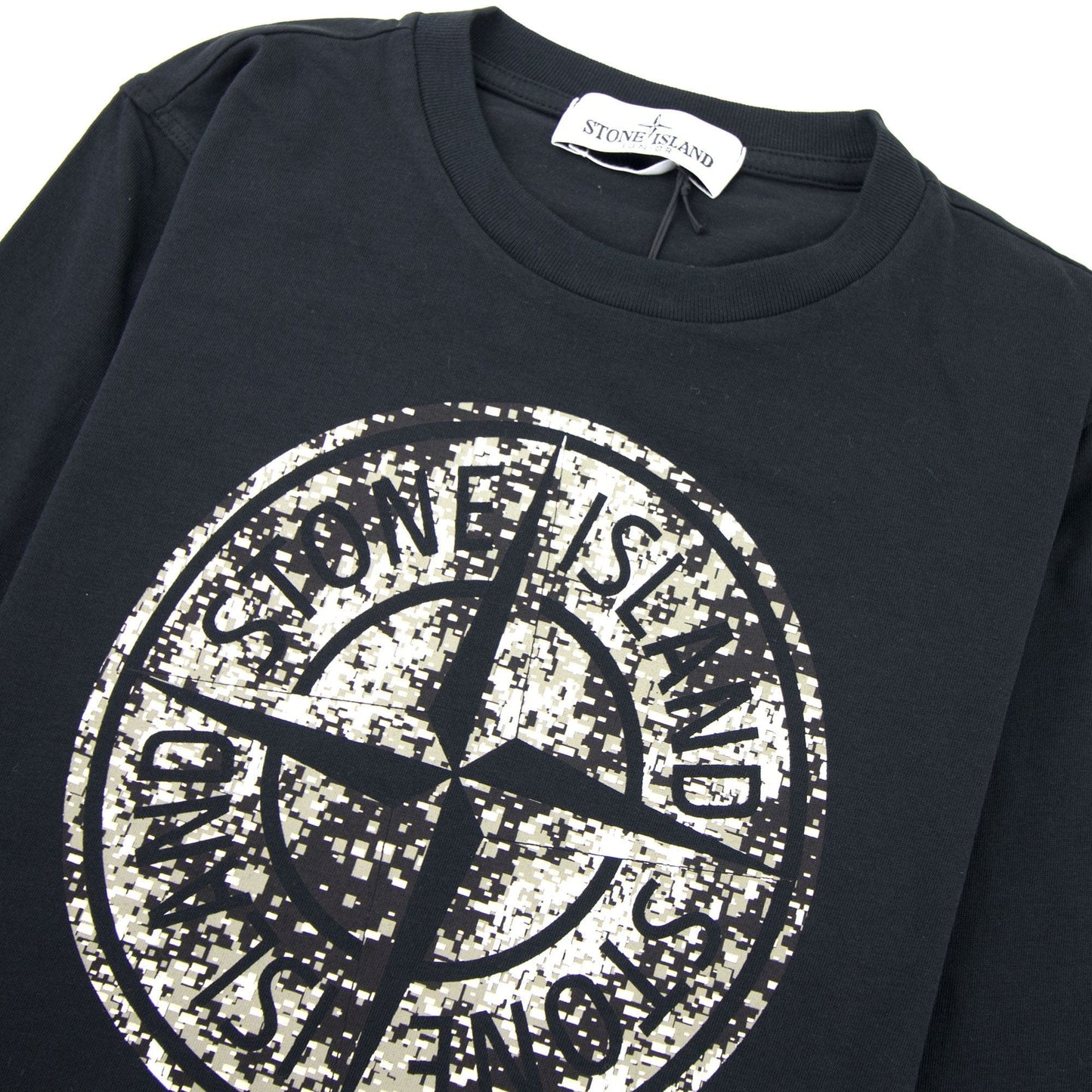 Stone Island Junior 21057 Digi Compass T-shirt Black V0029