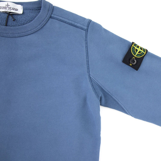 Stone Island Junior 60940 Crewneck Core Sweatshirt Avio Blue V0024