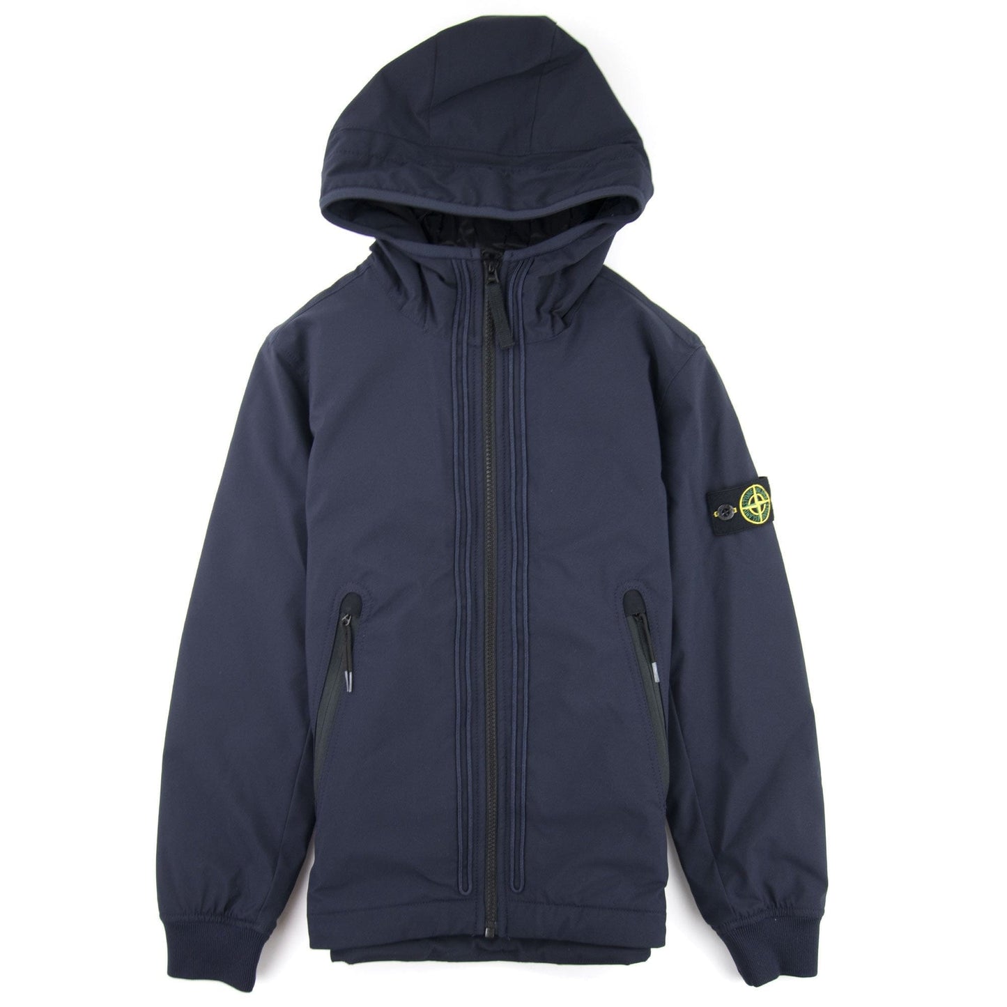 Stone Island Junior Primaloft Hooded Soft Shell Jacket Navy Blue V0020