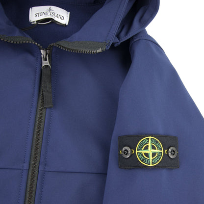 Stone Island Junior Q0230 Soft Shell-R Jacket Blue V0026