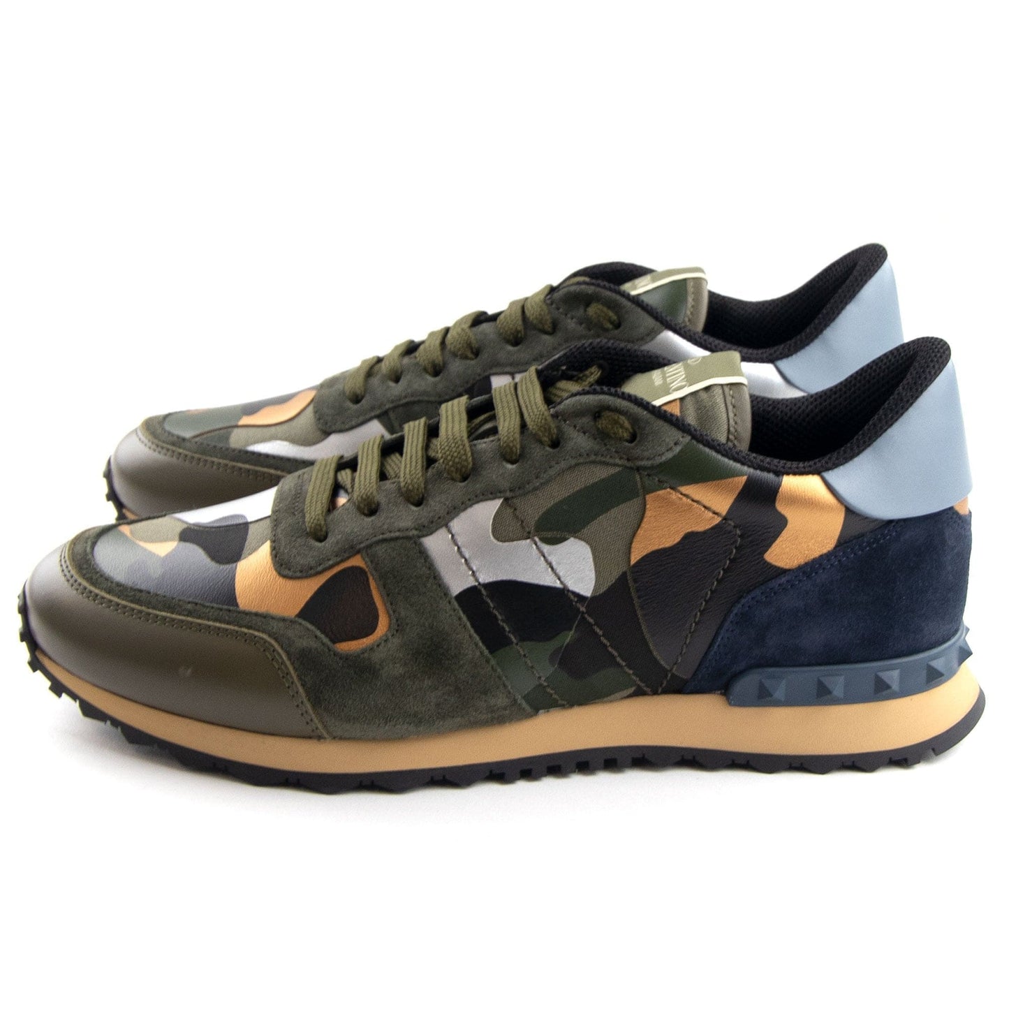 Valentino Rock Runner Camouflage Gold & Green