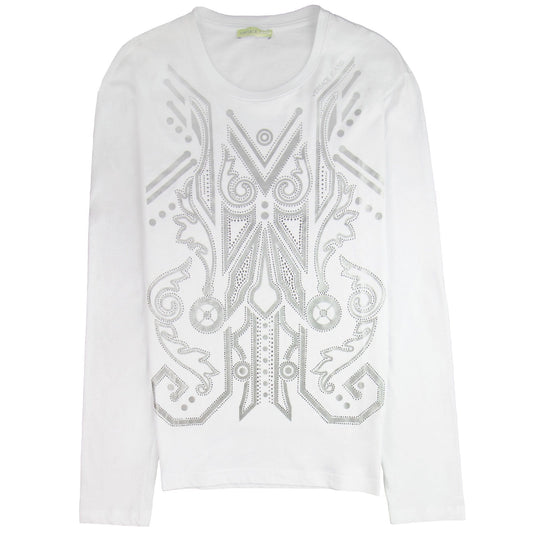 Versace Jeans Print Foil Jersey T Shirt White