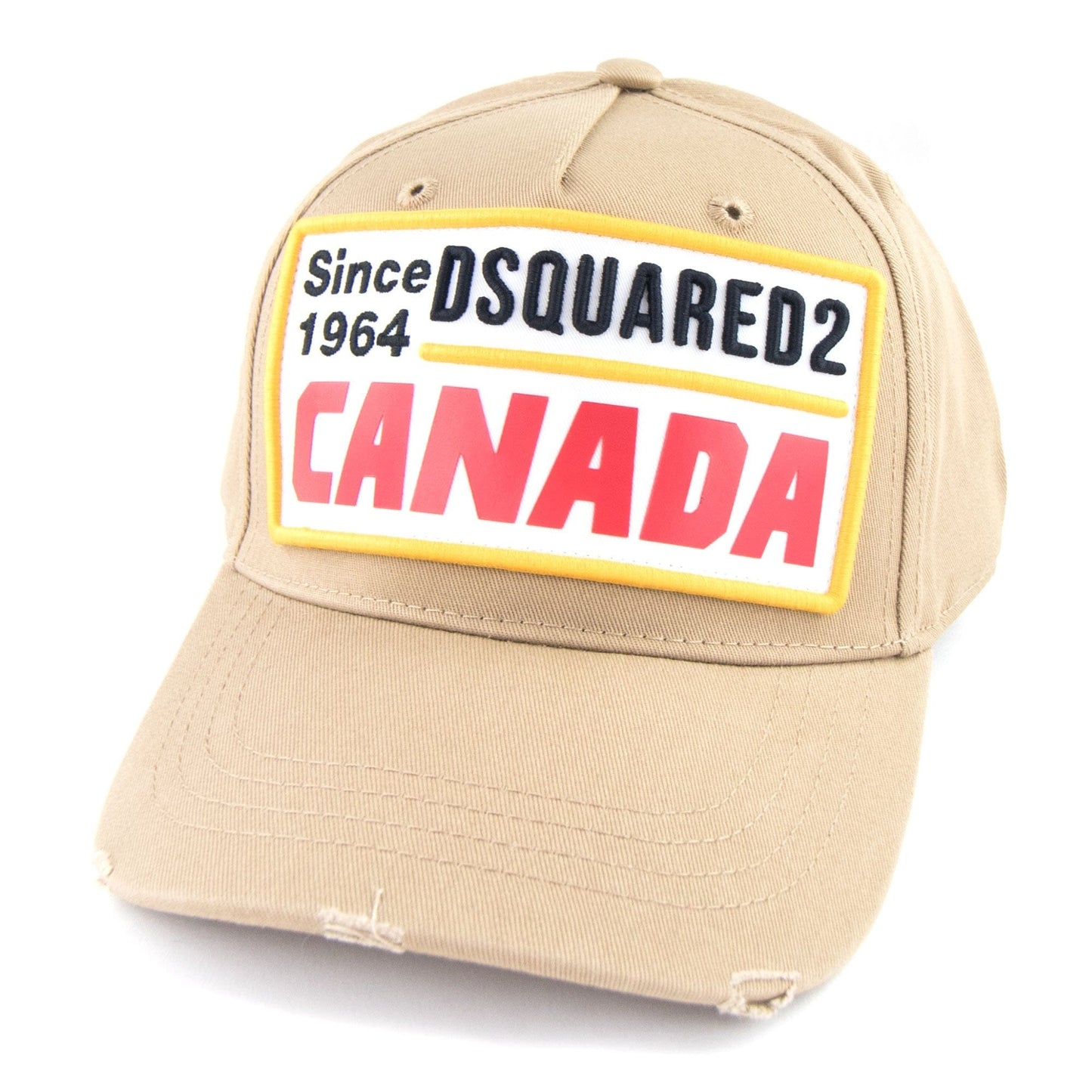 Dsquared2 Patch Embroidered Canada Baseball Cap Taupe