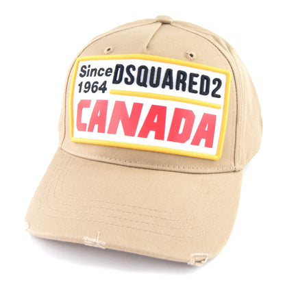 Dsquared2 Patch Embroidered Canada Baseball Cap Taupe