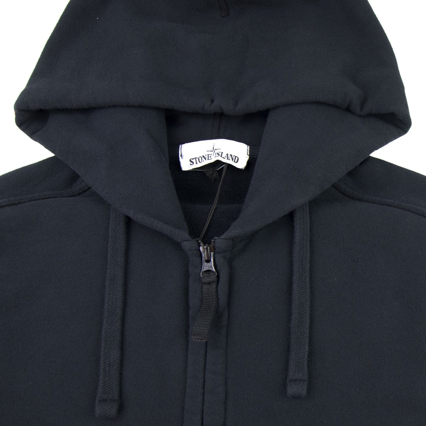 Stone Island 60220 Zip Up Hoodie Black V0029