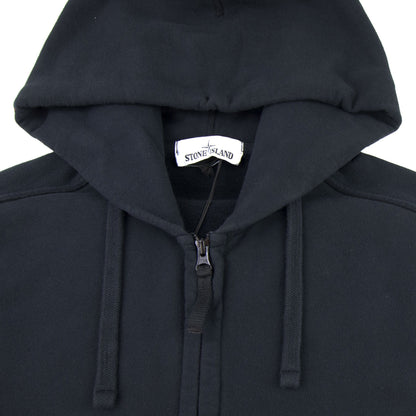 Stone Island 60220 Zip Up Hoodie Black V0029