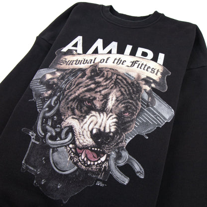 Amiri Pitbull Crew Neck Sweatshirt Black