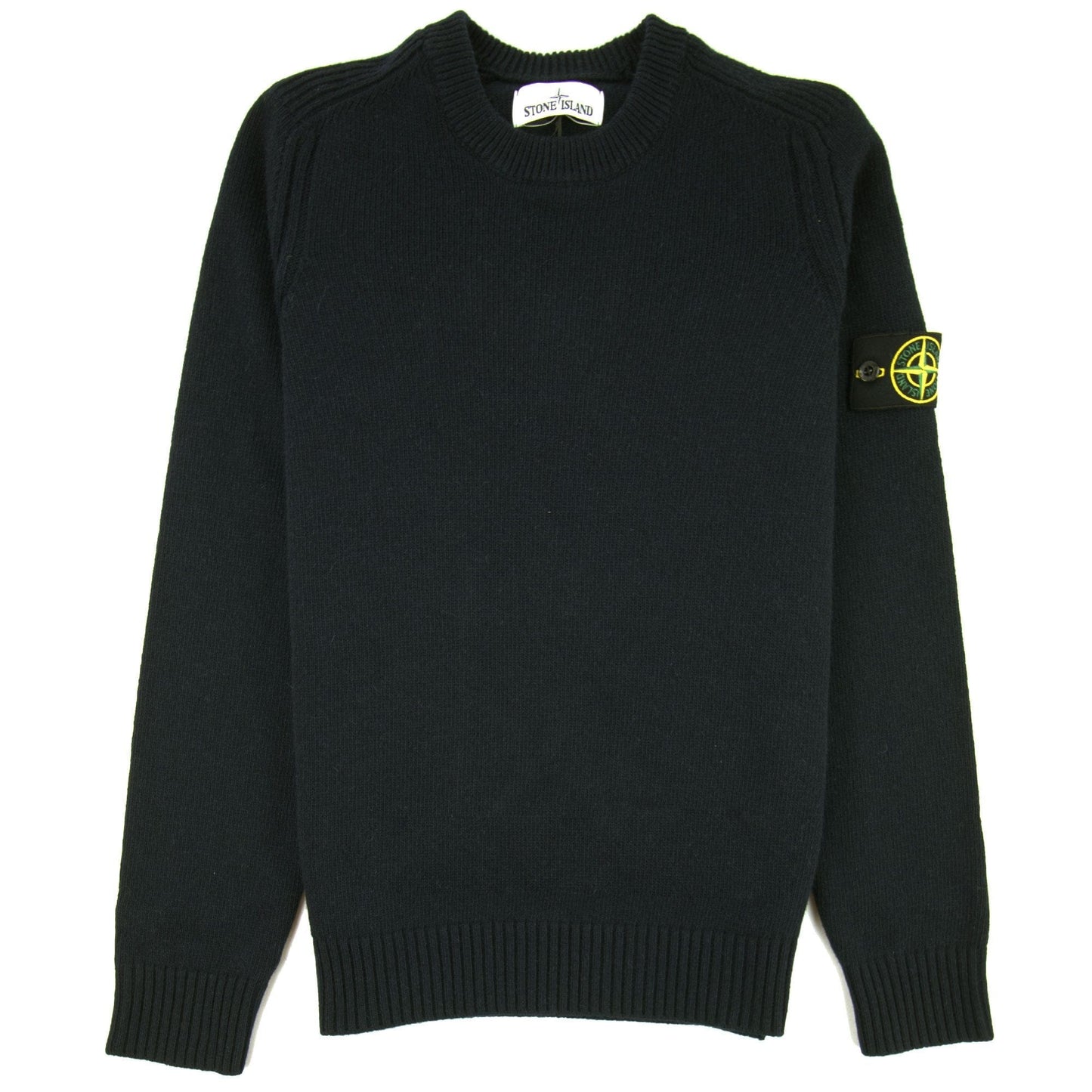 Stone Island 552A3 Knitted Wool Sweater Black V0029