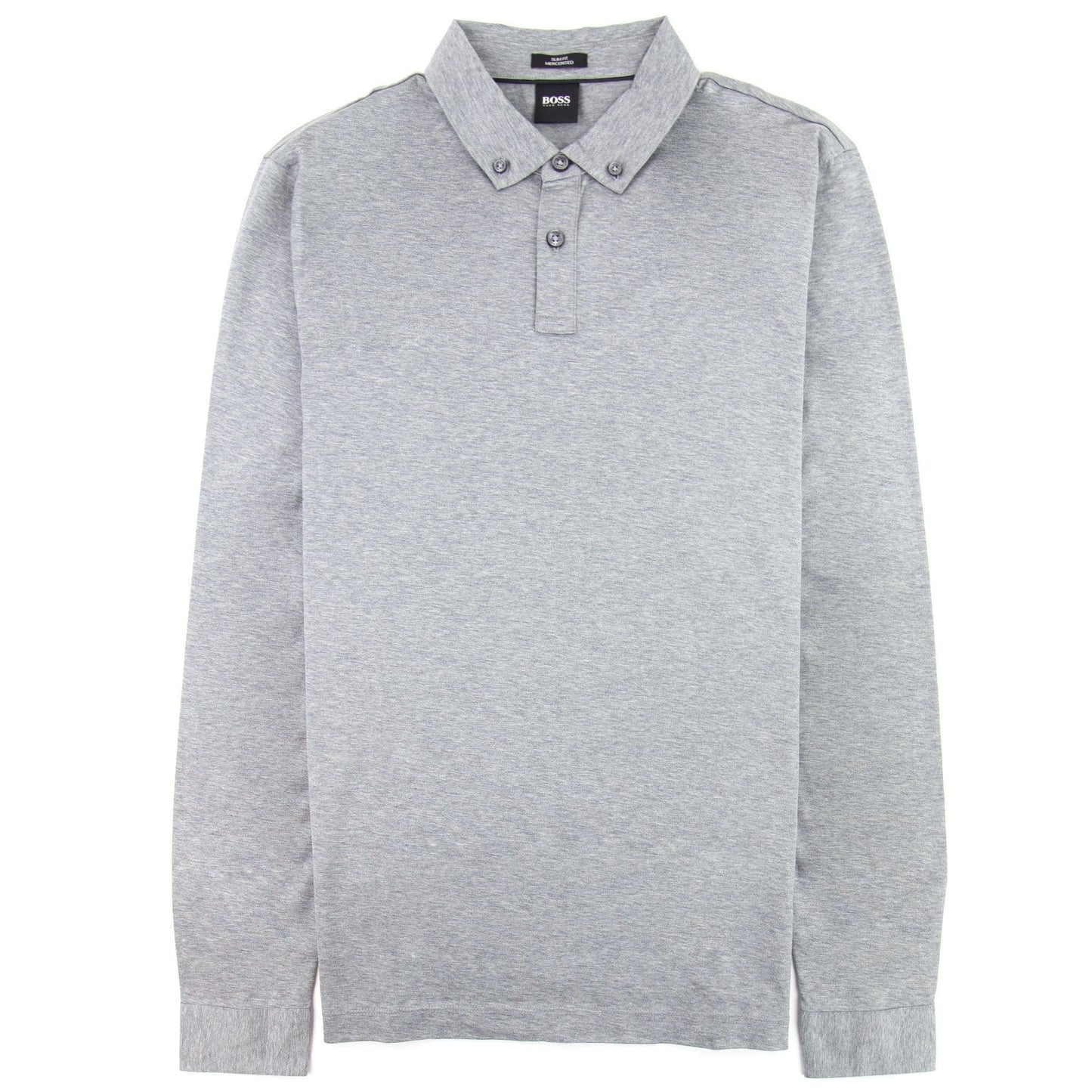 Hugo Boss Paver 12 Long Sleeve Polo Shirt Grey