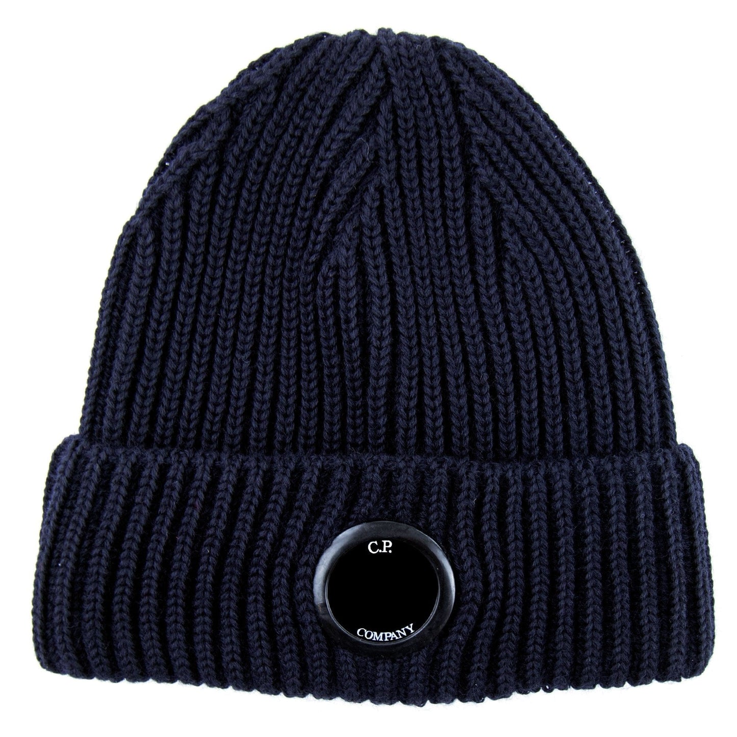 CP Company Extra Fine Merino Wool Lens Winter Beanie Navy 888