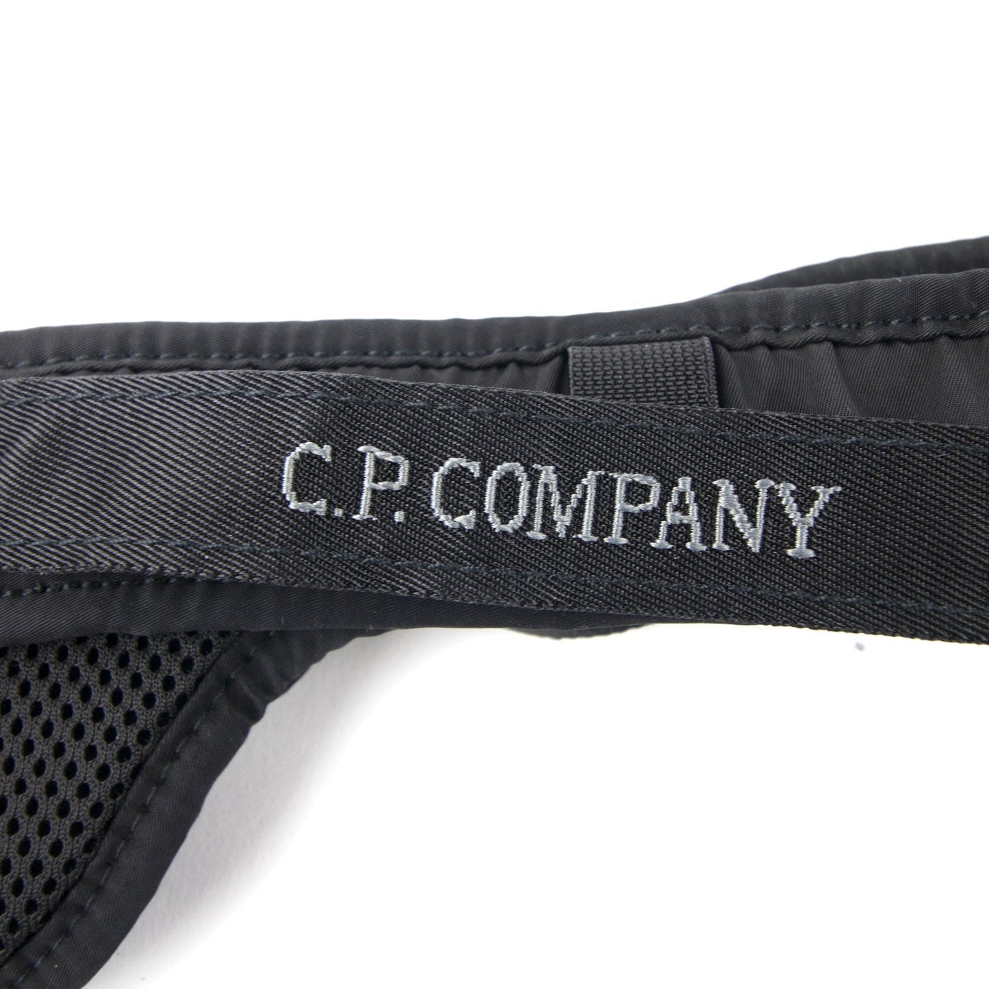 Cp Company Garment Dyed Textured Tape Pouch Belt Black 999
