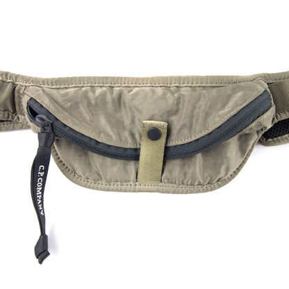 Cp Company Garment Dyed Textured Tape Pouch Belt Dusty Olive 661