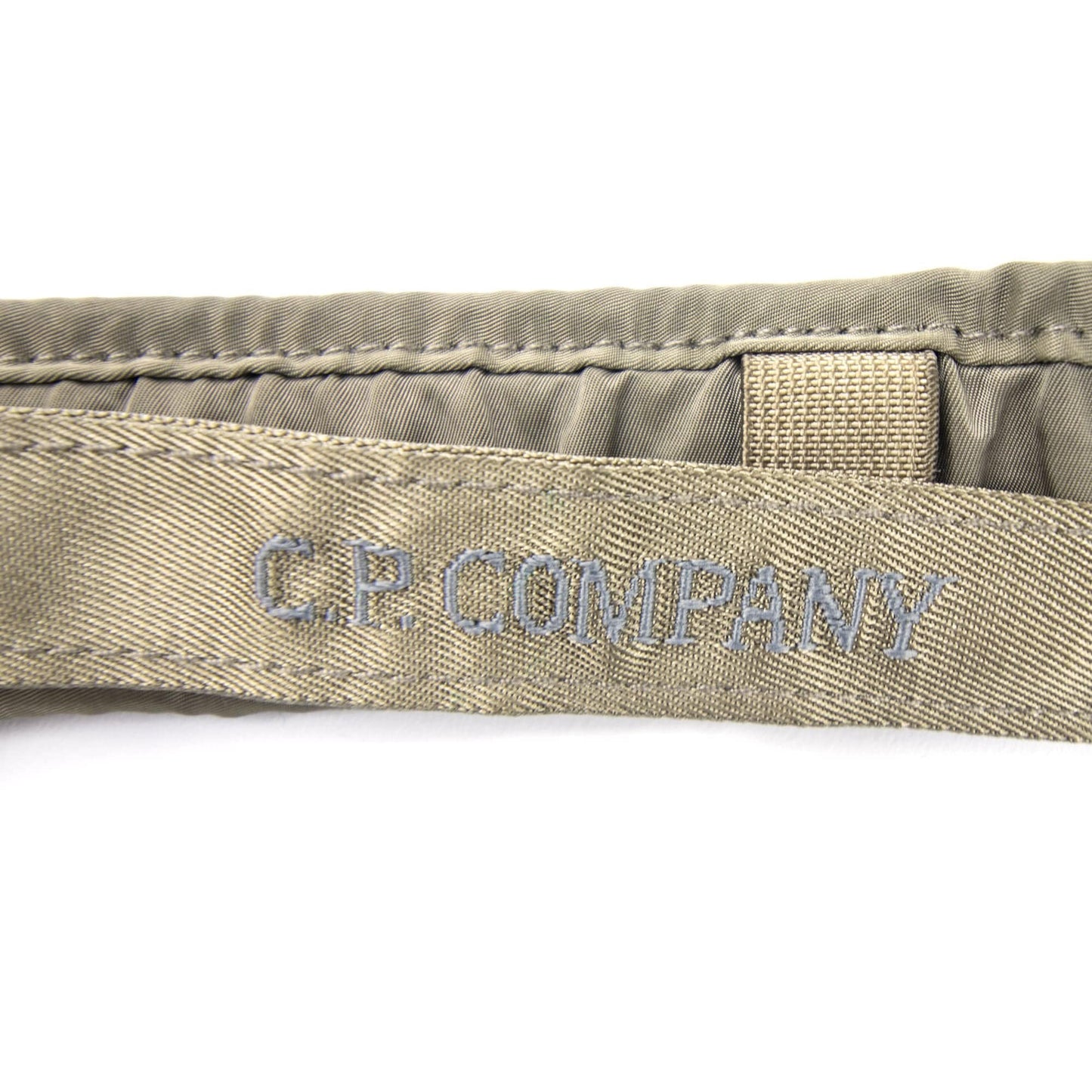 Cp Company Garment Dyed Textured Tape Pouch Belt Dusty Olive 661
