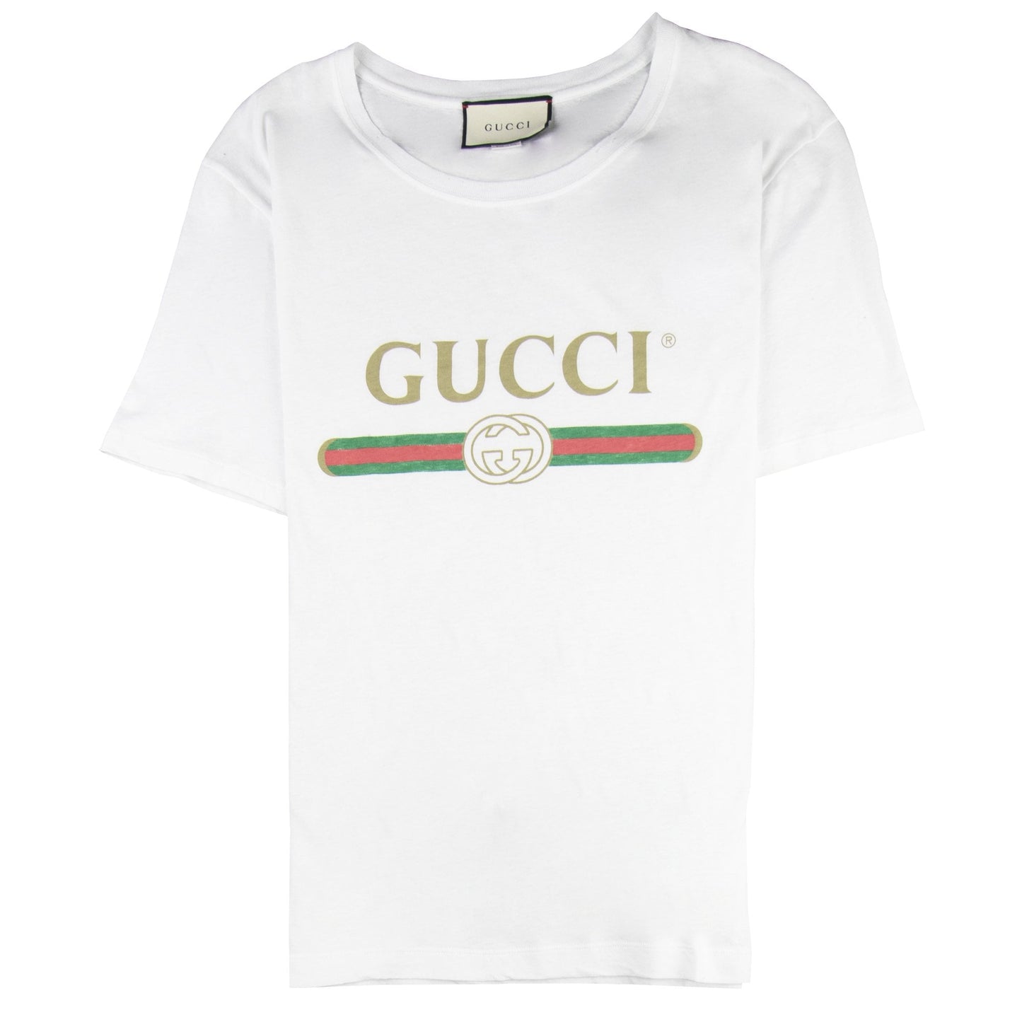 Gucci Oversize Washed T-shirt With Gucci Logo White