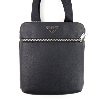 Emporio Armani Metal Eagle Logo Small Messenger Bag Black