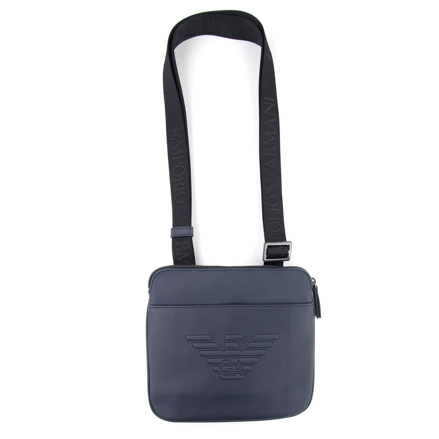 Emporio Armani Embossed Logo Cross Body Bag Navy Blue