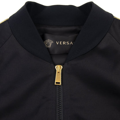 Versace Medusa-Embellished Bomber Jacket Black