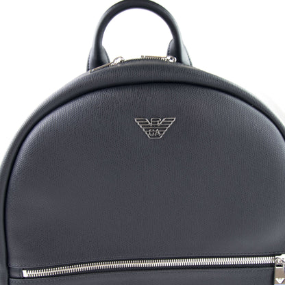 Emporio Armani Metallic Logo Backpack Black