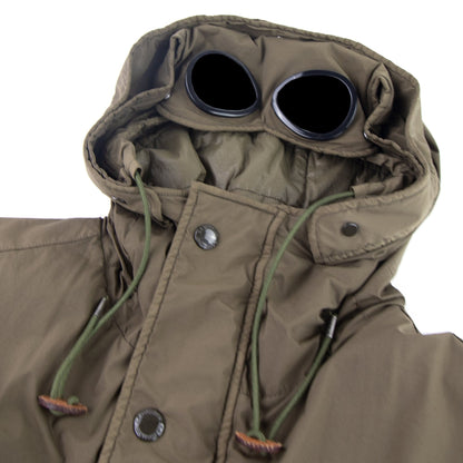 CP Company Padded Parka With Goggle Hood Khaki
