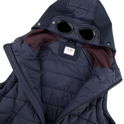 C.P. Company Undersixteen Down Shell Goggle Gilet Navy 888