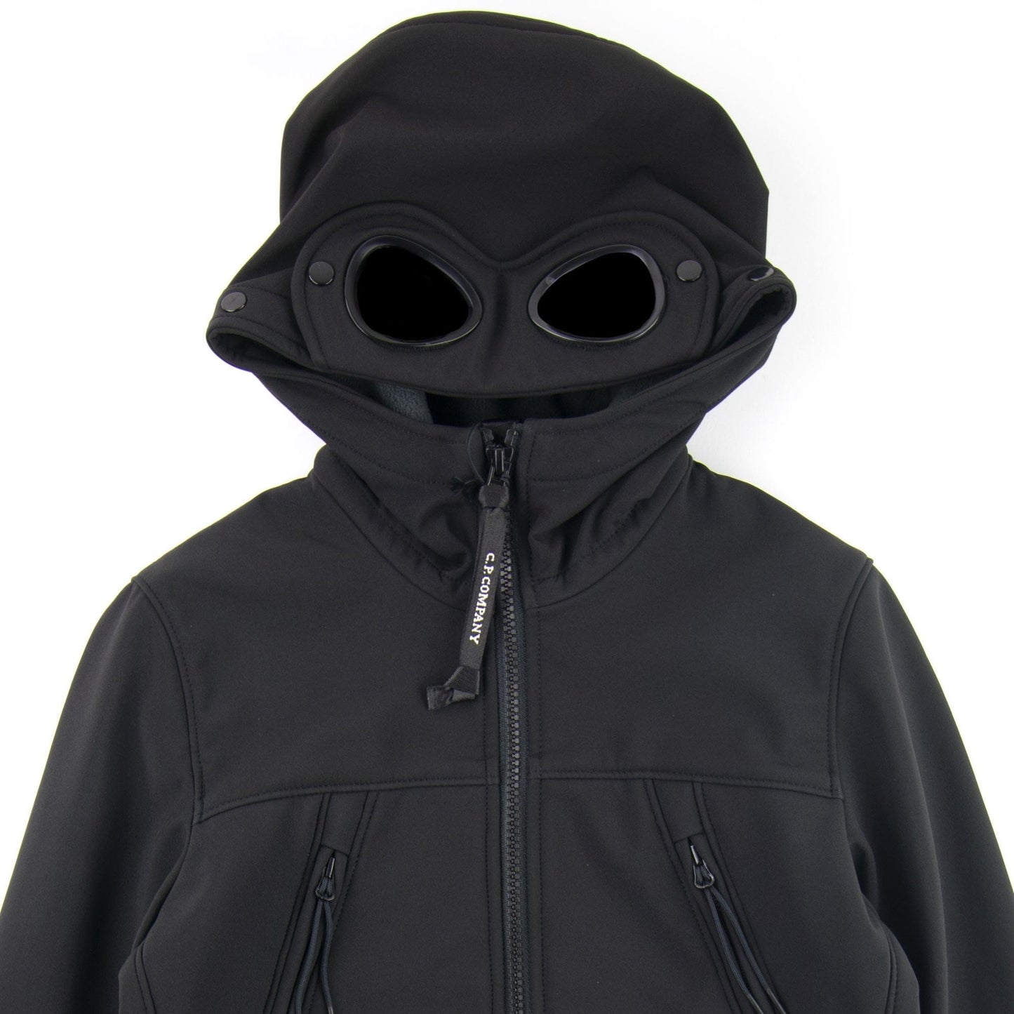 Cp Company Undersixteen Shell Goggle Hood Jacket Black 999