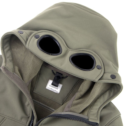 Cp Company Undersixteen Shell Goggle Hood Jacket Dusty Olive 661