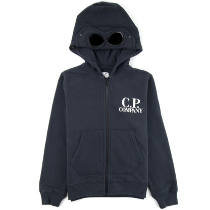 Cp Company Undersixteen Basic Fleece Goggle Hooded Sweatshirt Navy 888