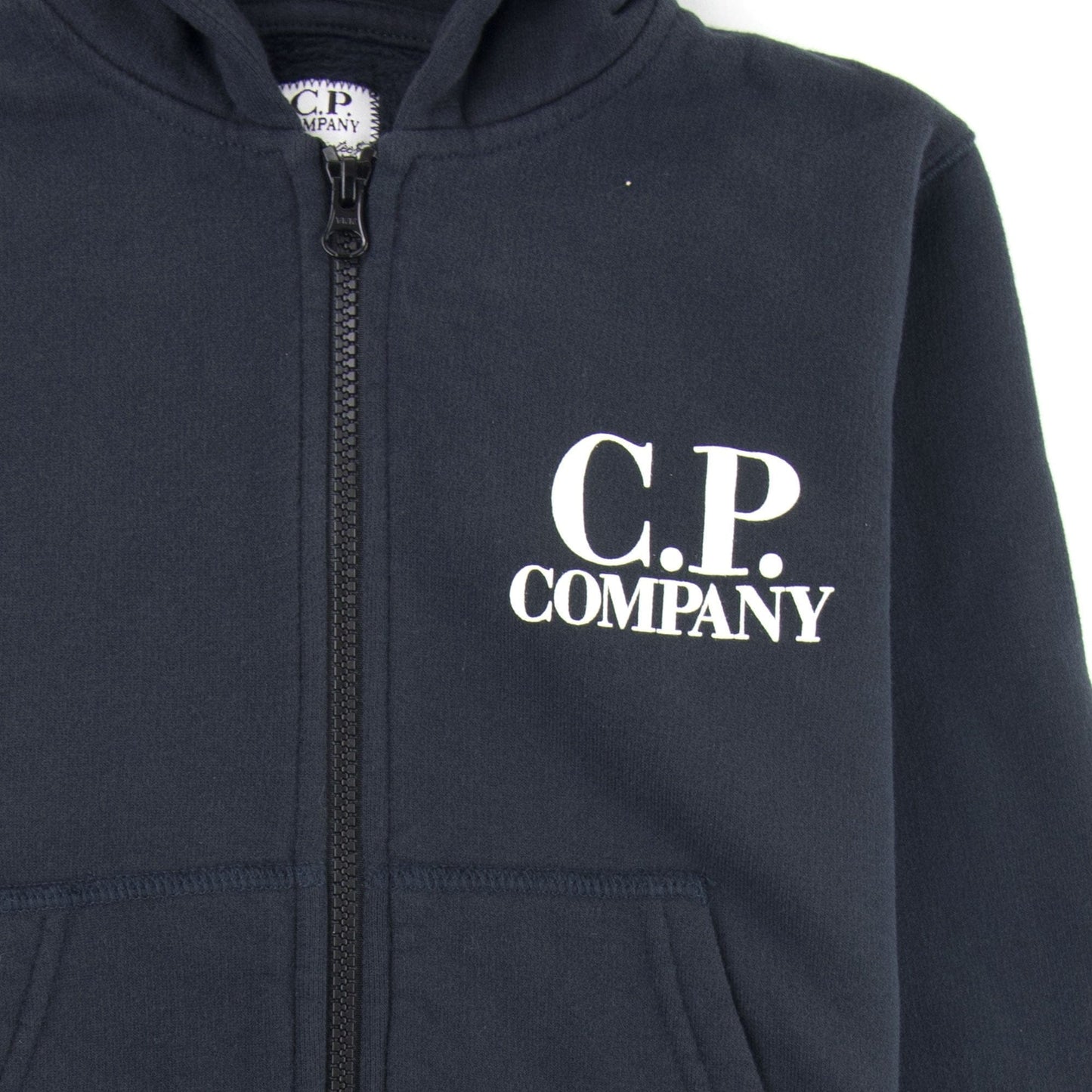 Cp Company Undersixteen Basic Fleece Goggle Hooded Sweatshirt Navy 888