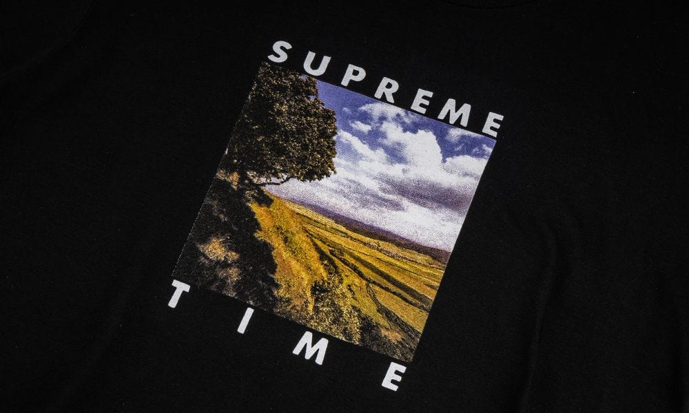 SUPREME TIME TEE BLACK